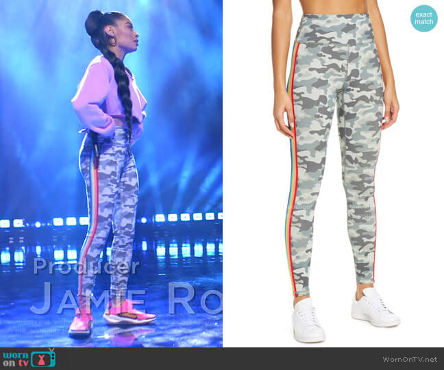 Spiritual Gangster Camo Essential High Waist Leggings worn by Treasure (Katlynn Simone) on Empire