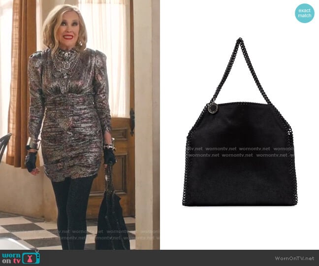 Stella McCartney Faux Leather Shoulder Bag worn by Moira Rose (Catherine O'Hara) on Schitts Creek