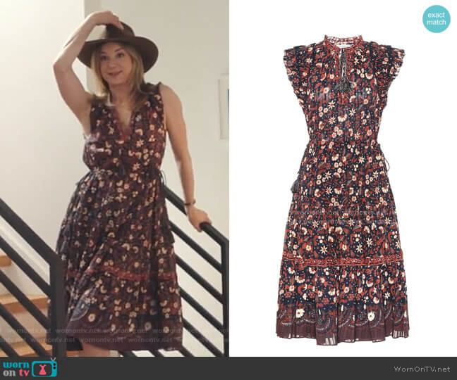 Ulla Johnson Prunella Floral Cotton Midi Dress worn by Nicolette Nevin (Emily VanCamp) on The Resident