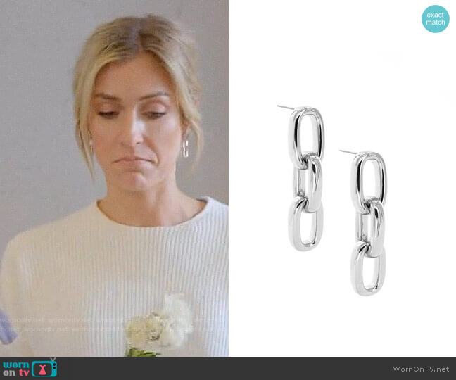 Uncommon James Chain Earrings in Silver worn by Kristin Cavallari on Very Cavallari