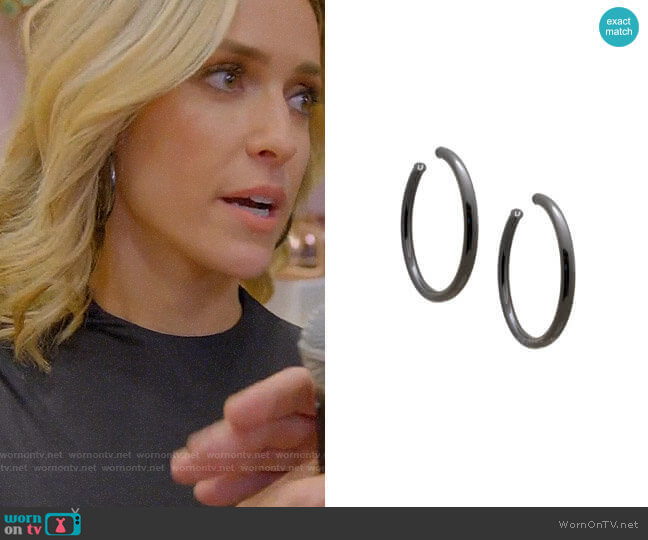 Uncommon James Gunmetal Hoops worn by Kristin Cavallari on Very Cavallari