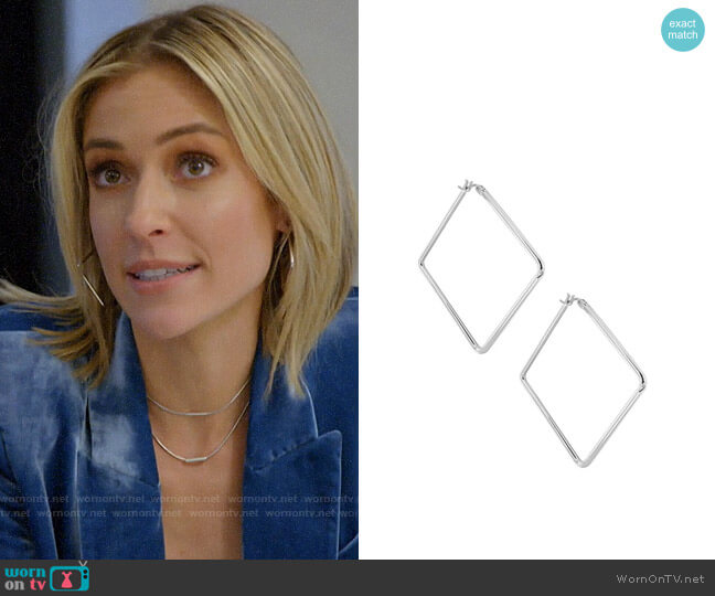 Uncommon James Medium Girl Boss Earrings in Silver worn by Kristin Cavallari on Very Cavallari
