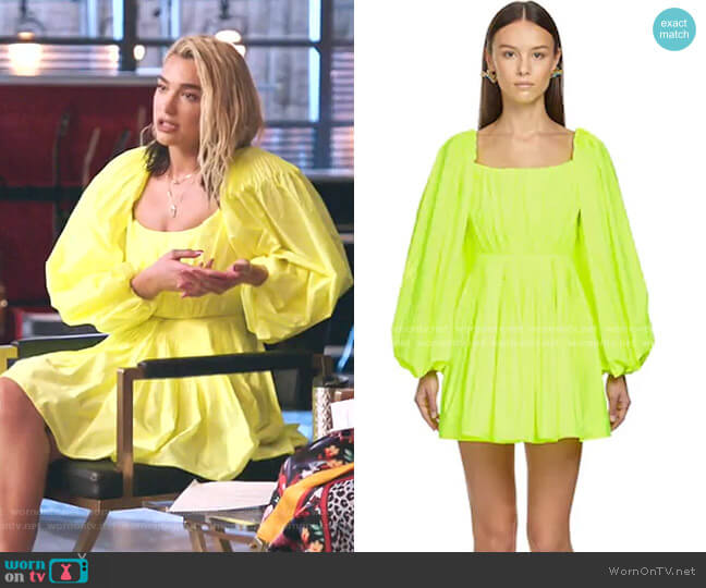 Valentino Puff-Sleeve Shoulder Dress