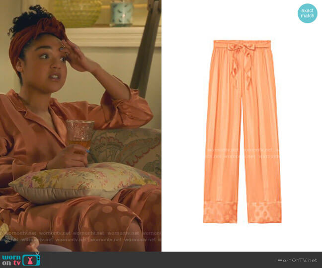 Victoria's Secret Striped Satin Pant worn by Kat Edison (Aisha Dee) on The Bold Type