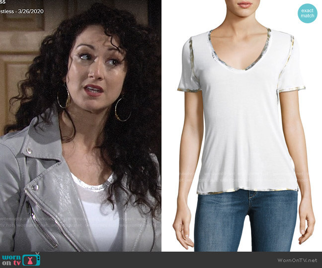 Zadig & Voltaire Tino Foil Tee in White