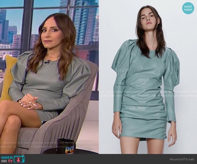Zara Faux Leather Dress worn by Lilliana Vazquez on E! News