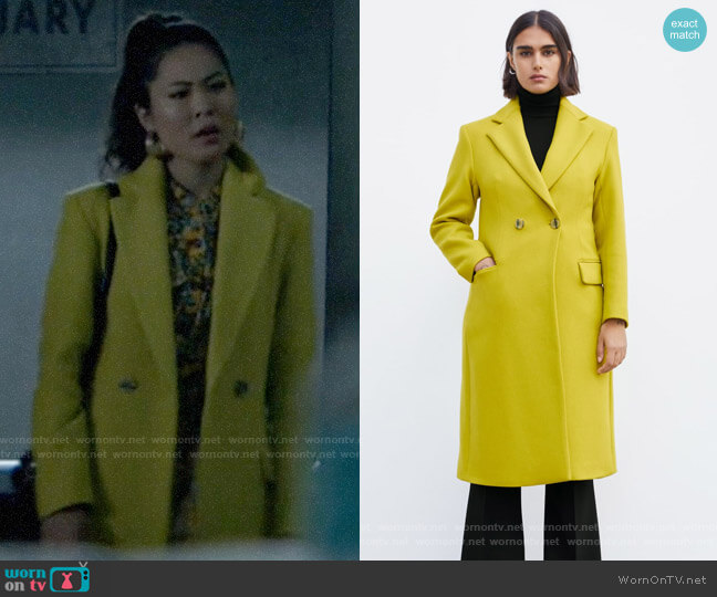 Zara Buttoned Menswear Coat worn by Mary Hamilton (Nicole Kang) on Batwoman