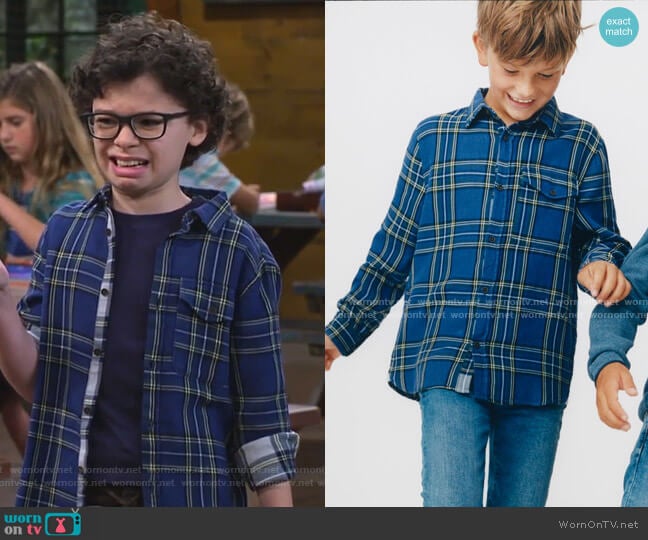 Zara Double-Faced Plaid Shirt worn by Matteo Silva (Raphael Alejandro) on Bunkd