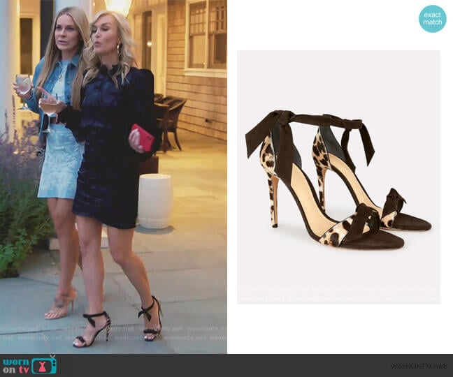 Alexandre Birman Clarita 100 Calf Hair Sandals worn by Tinsley Mortimer on The Real Housewives of New York City