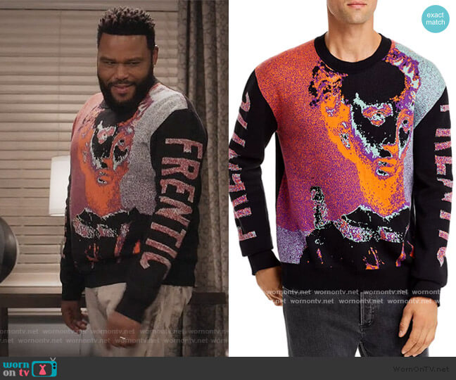 Alexander McQueen Multicolor Frentic Sweater worn by Andre Johnson (Anthony Anderson) on Black-ish