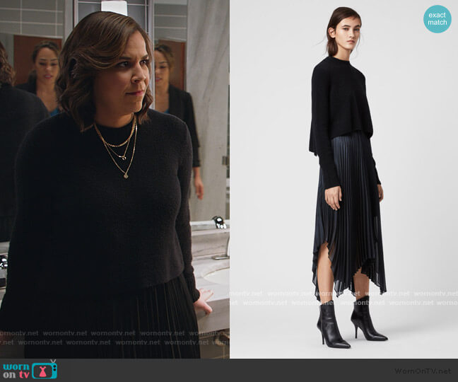 All Saints Lerin Knit 2 in 1 Dress worn by Sara Castillo (Lindsay Mendez) on All Rise