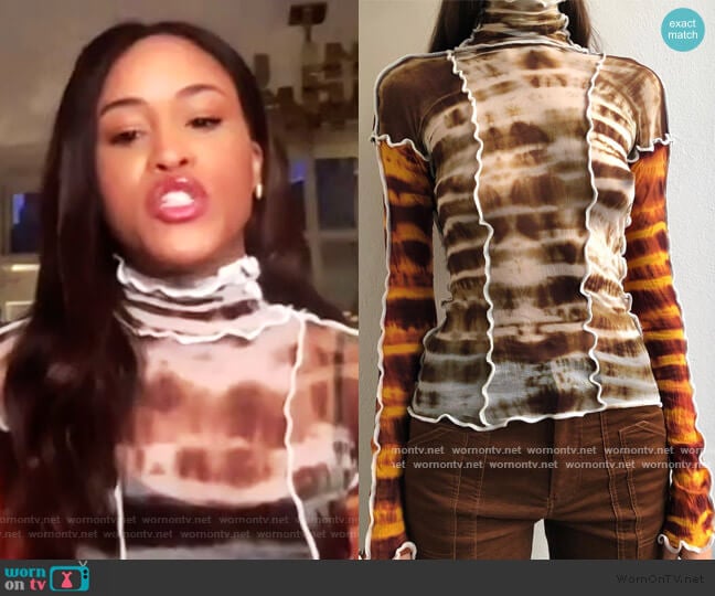 Asai Burnt Hot Wok Top worn by Eve on The Talk