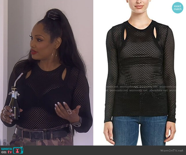 Bcbgmaxazria Mercy Top worn by Garcelle Beauvais on The Real Housewives of Beverly Hills