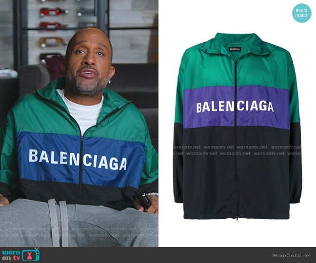 Balenciaga Nylon Tracksuit Jacket worn by Kenya Barris (Kenya Barris) on BlackAF