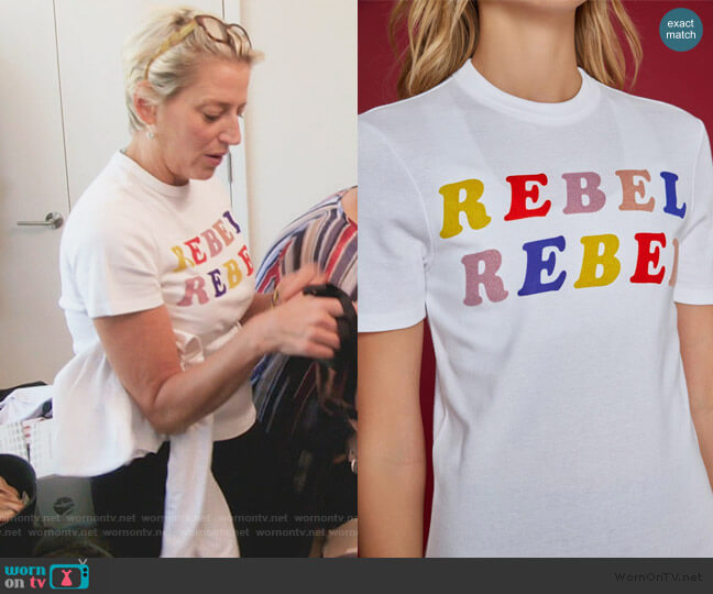 Bandier Rebel Rebel Tee worn by Dorinda Medley on The Real Housewives of New York City