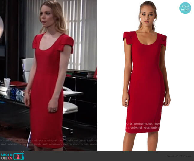 Black Halo Amelie Sheath Dress worn by Nelle Benson (Chloe Lanier) on General Hospital