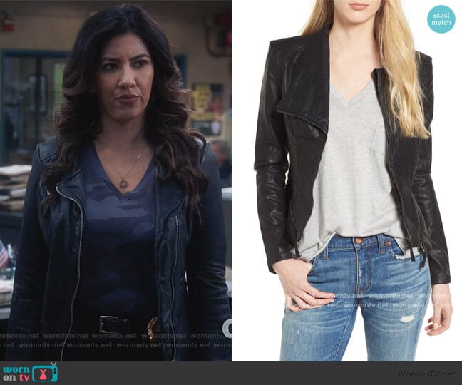 BlankNYC Faux Leather Jacket worn by Rosa Diaz (Stephanie Beatriz) on Brooklyn Nine-Nine