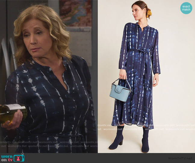 Cloth & Stone Tie-Dyed Shirtdress worn by Vanessa Baxter (Nancy Travis) on Last Man Standing