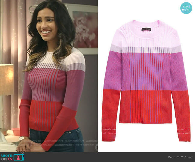 Banana Republic Color-Blocked Sweater Top