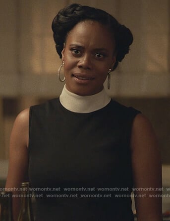 Condola’s black contrast top and shorts on Insecure