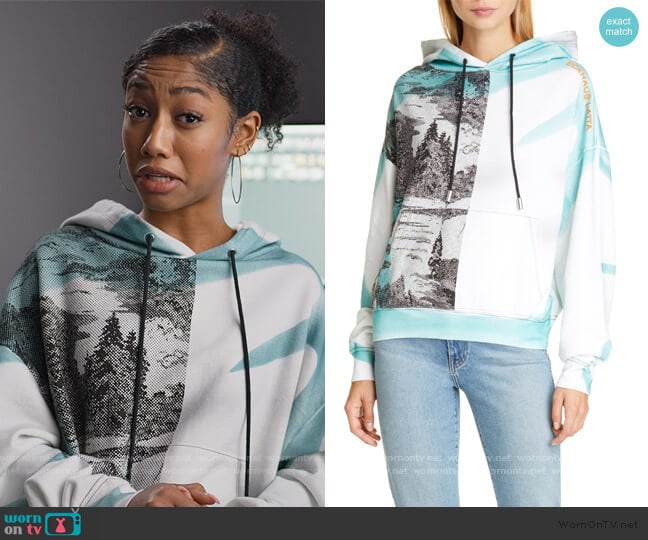 Eckhaus Latta Yosemite Graphic Hoodie worn by Drea Barris (Iman Benson) on BlackAF