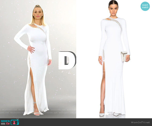 Emilio Pucci Long Sleeve Gown With Slit worn by Dorit Kemsley on The Real Housewives of Beverly Hills