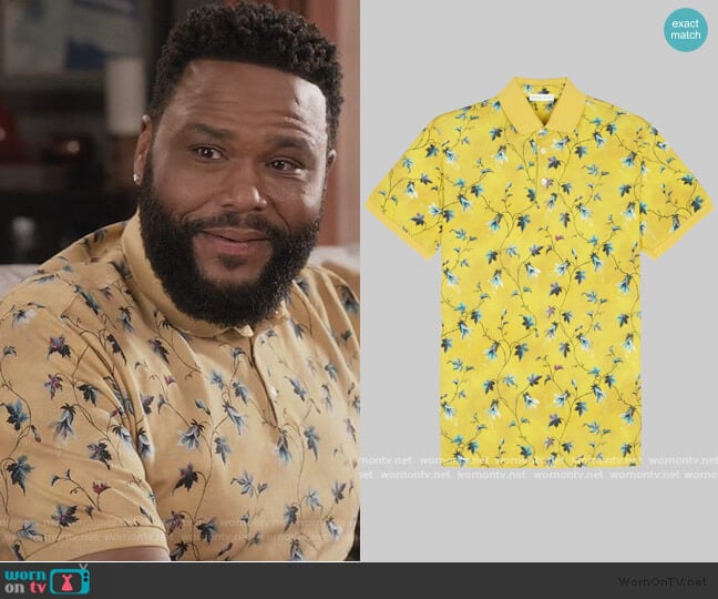 Etro Floral Polo worn by Andre Johnson (Anthony Anderson) on Black-ish
