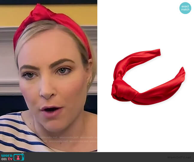 Eugenia Kim Karyn Knotted Satin Headband worn by Meghan McCain on The View