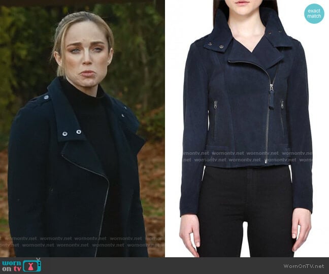 Mackage Freda Perfecto Jacket worn by Sara Lance (Caity Lotz) on Legends of Tomorrow