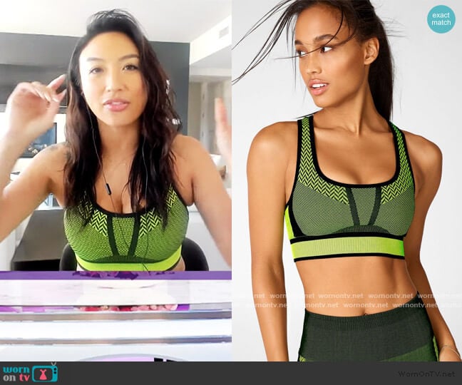 Fabletics Bianca Seamless Sports Bra worn by Jeannie Mai on The Real
