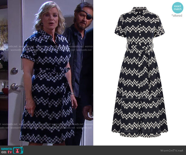 Karen Millen Floral Embroidered Maxi Dress worn by Kayla Brady (Mary Beth Evans) on Days of our Lives