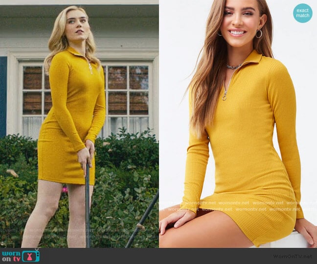 Forever 21 Ribbed Bodycon Dress worn by Taylor Otto (Meg Donnelly) on American Housewife