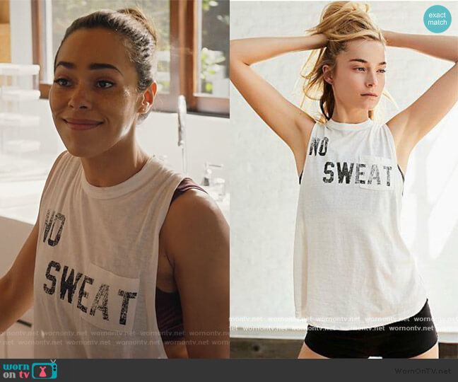 Free People No Sweat Tank worn by Emily Lopez (Jessica Camacho) on All Rise