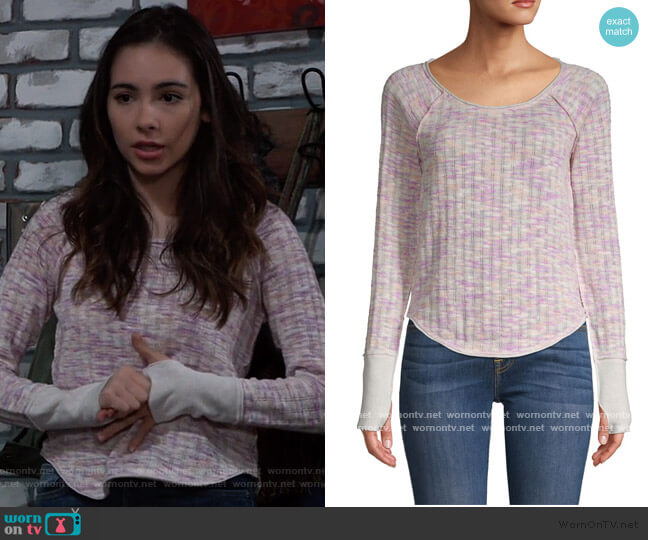 Free People Spaced Out Top worn by Molly Lansing-Davis (Haley Pullos) on General Hospital