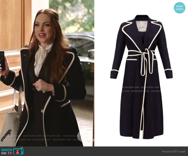 Giuliva Heritage The Belinda Coat worn by Fallon Carrington (Elizabeth Gillies) on Dynasty
