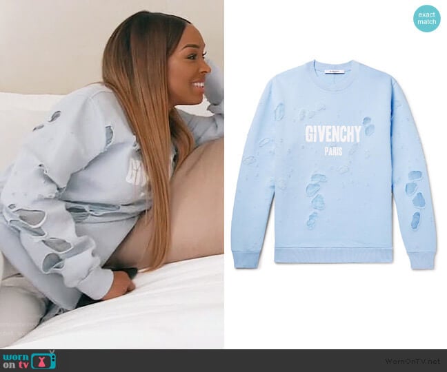 Givenchy Distressed Logo Sweatshirt