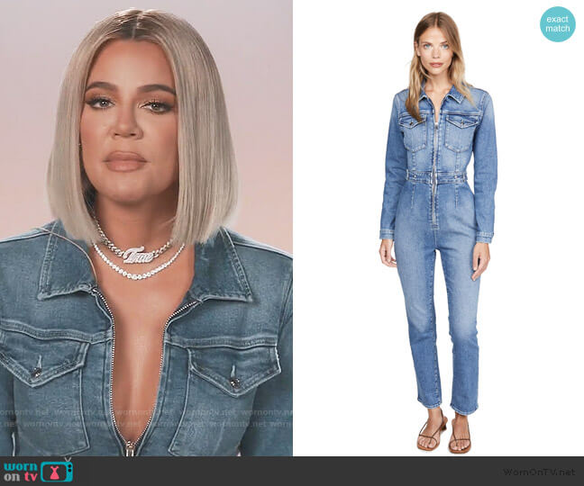 Good American Exposed Zip Jumpsuit worn by Khloe Kardashian on Keeping Up with the Kardashians