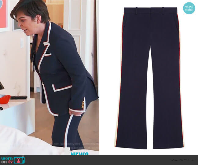 Gucci Viscose bootcut pant worn by Kris Jenner on Keeping Up with the Kardashians