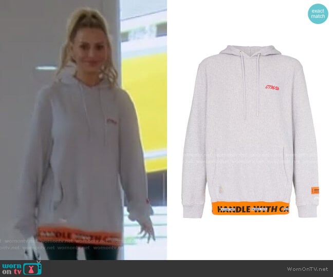 Heron Preston CTNMB Print Cotton Hoodie worn by Dorit Kemsley on The Real Housewives of Beverly Hills