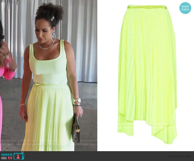Juun. J Pleated Asymmetric Hem Skirt