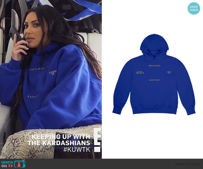Kanye West Jesus is King worn by Kim Kardashian on Keeping Up with the Kardashians