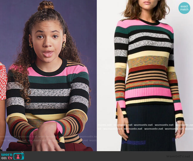 Kenzo Striped Sweater worn by Izzy Barris (Scarlet Spencer) on BlackAF