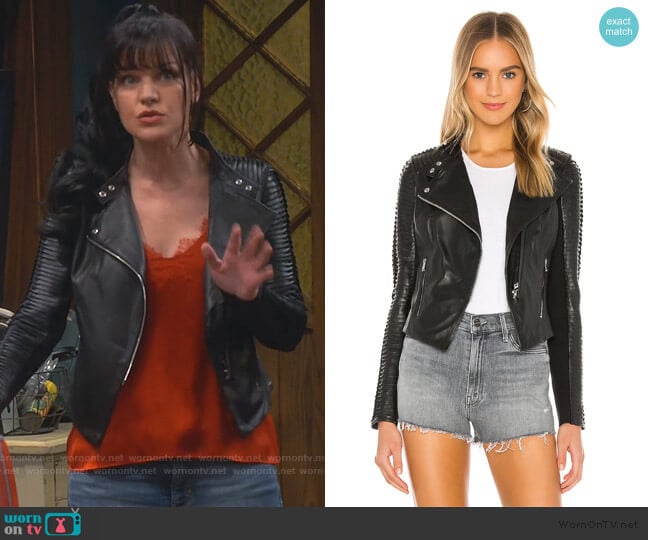 Lamarque Azra Jacket worn by Jackie (Pauley Perrette) on Broke