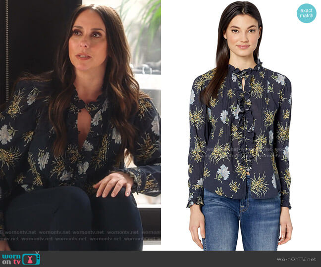Rebecca Taylor Jasmine Top worn by Maddie Kendall (Jennifer Love Hewitt) on 9-1-1