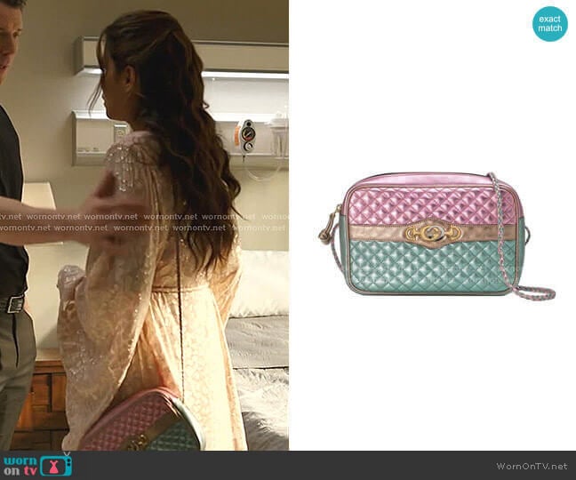 Gucci Laminated Leather Ahoulder Bag worn by Cristal Jennings (Daniella Alonso) on Dynasty