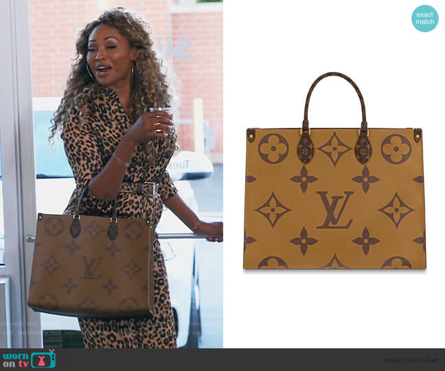 Louis Vuitton On The Go GM bag worn by Cynthia Bailey on The Real Housewives of Atlanta