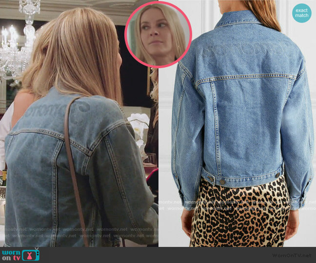 Maje Bintage Denim Jacket worn by Leah McSweeney on The Real Housewives of New York City