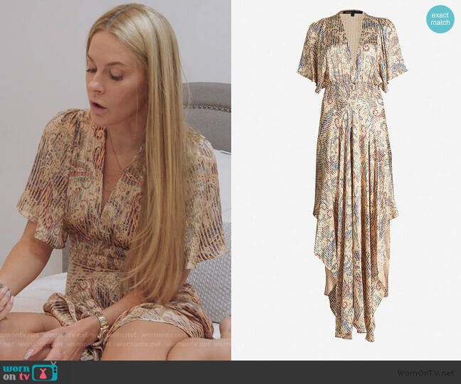 Maje Burn-out printed Scarf Smock Dress worn by Leah McSweeney on The Real Housewives of New York City