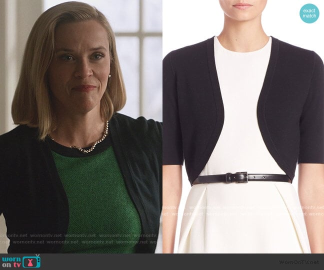 Michael Kors Merino Wool Cropped Shrug worn by Elena Richardson (Reese Witherspoon) on Little Fires Everywhere