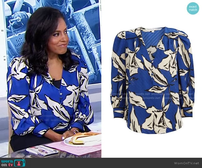 Veronica Beard Milan Top worn by Sheinelle Jones on Today
